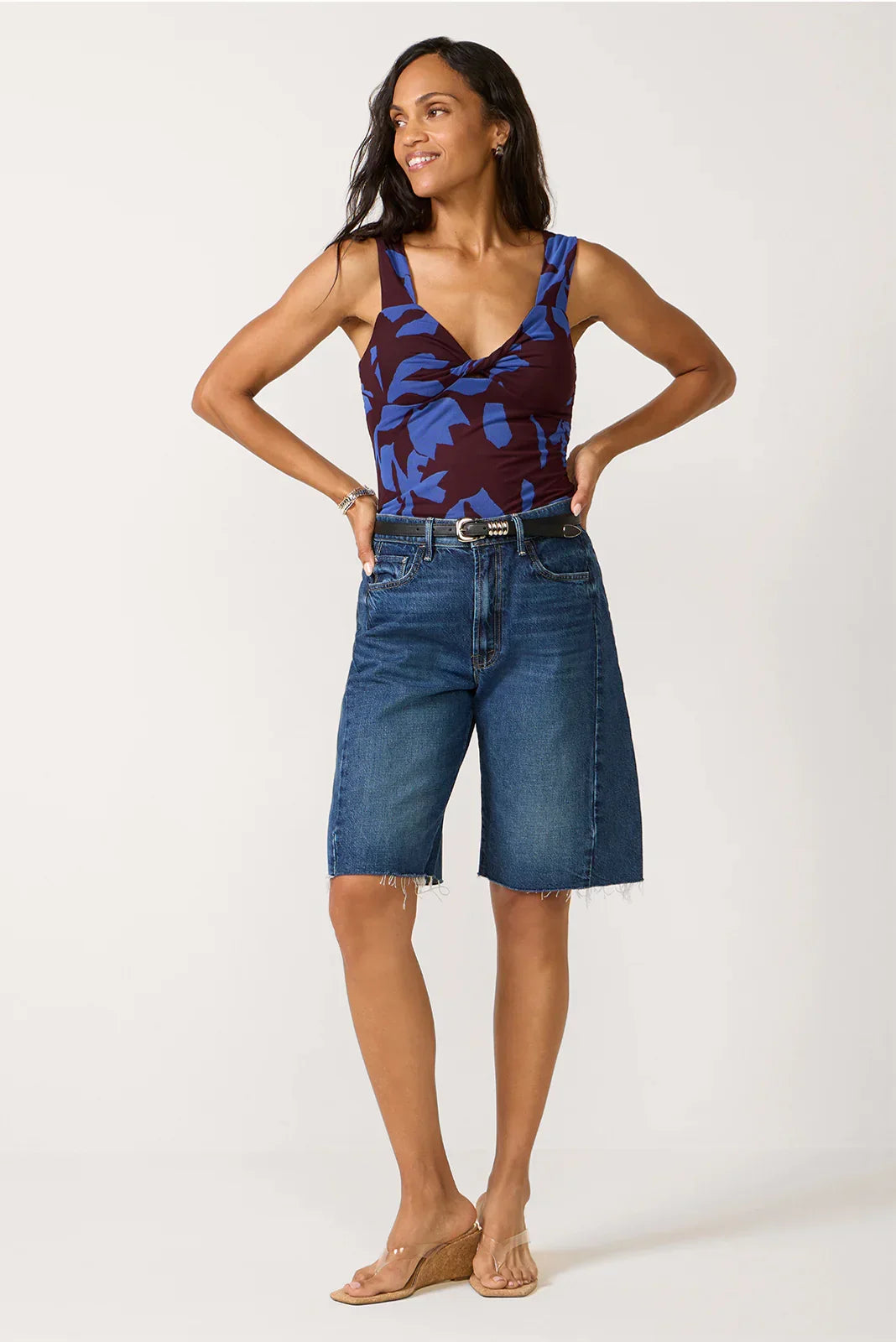 Micah Printed Mesh Tank
