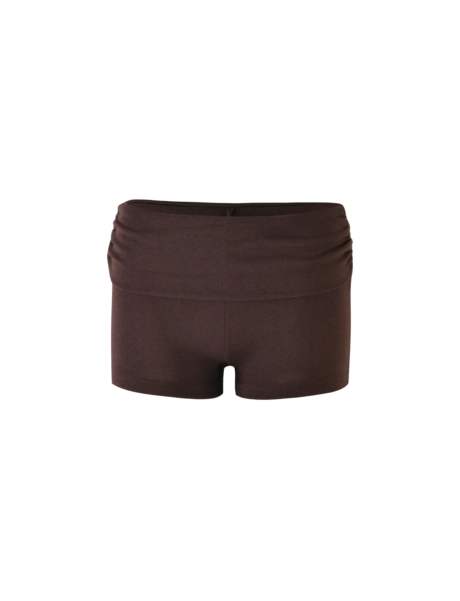 KARINA RIB SHORT BROWN CHOCOLATE
