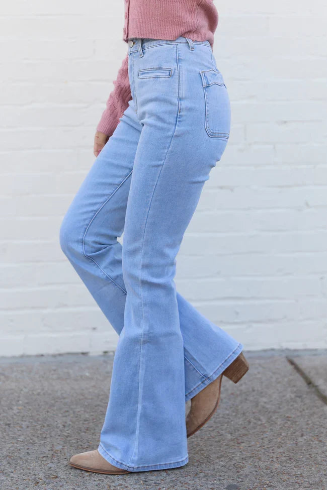 My Favorite Light Wash Bootcut Jeans